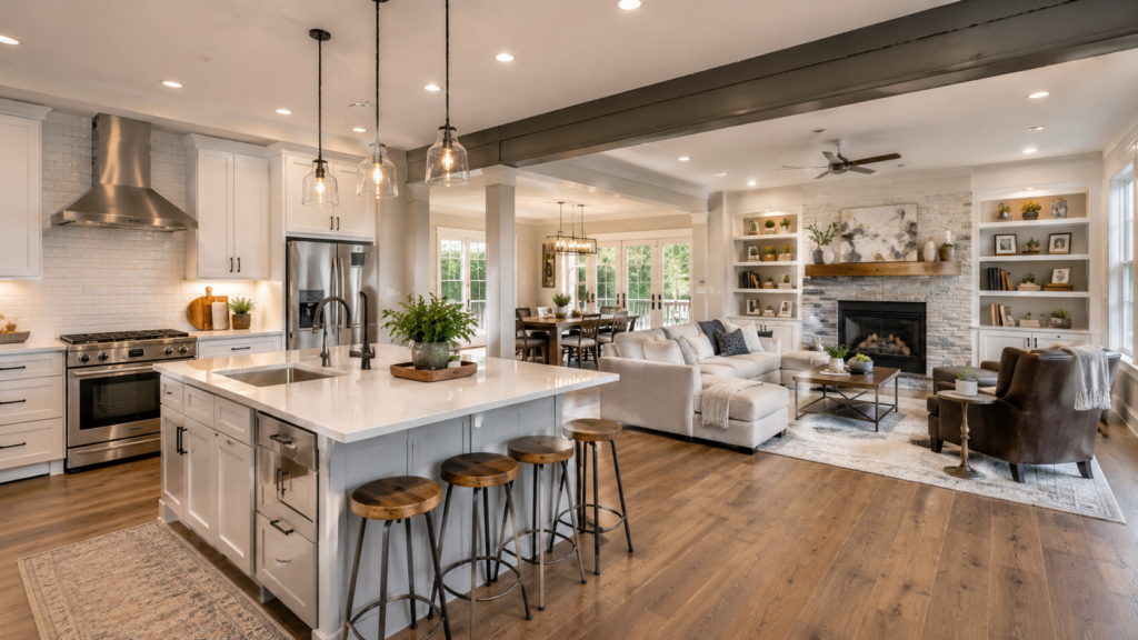 open floor plan remodel