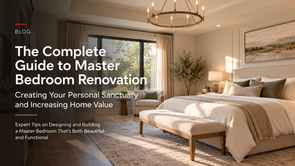 Master bedroom renovation